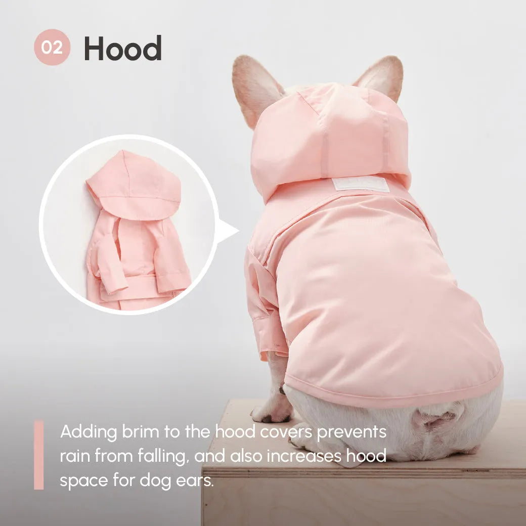 pehomnyc - Tribeca adjustable velcro raincoat - Light Pink