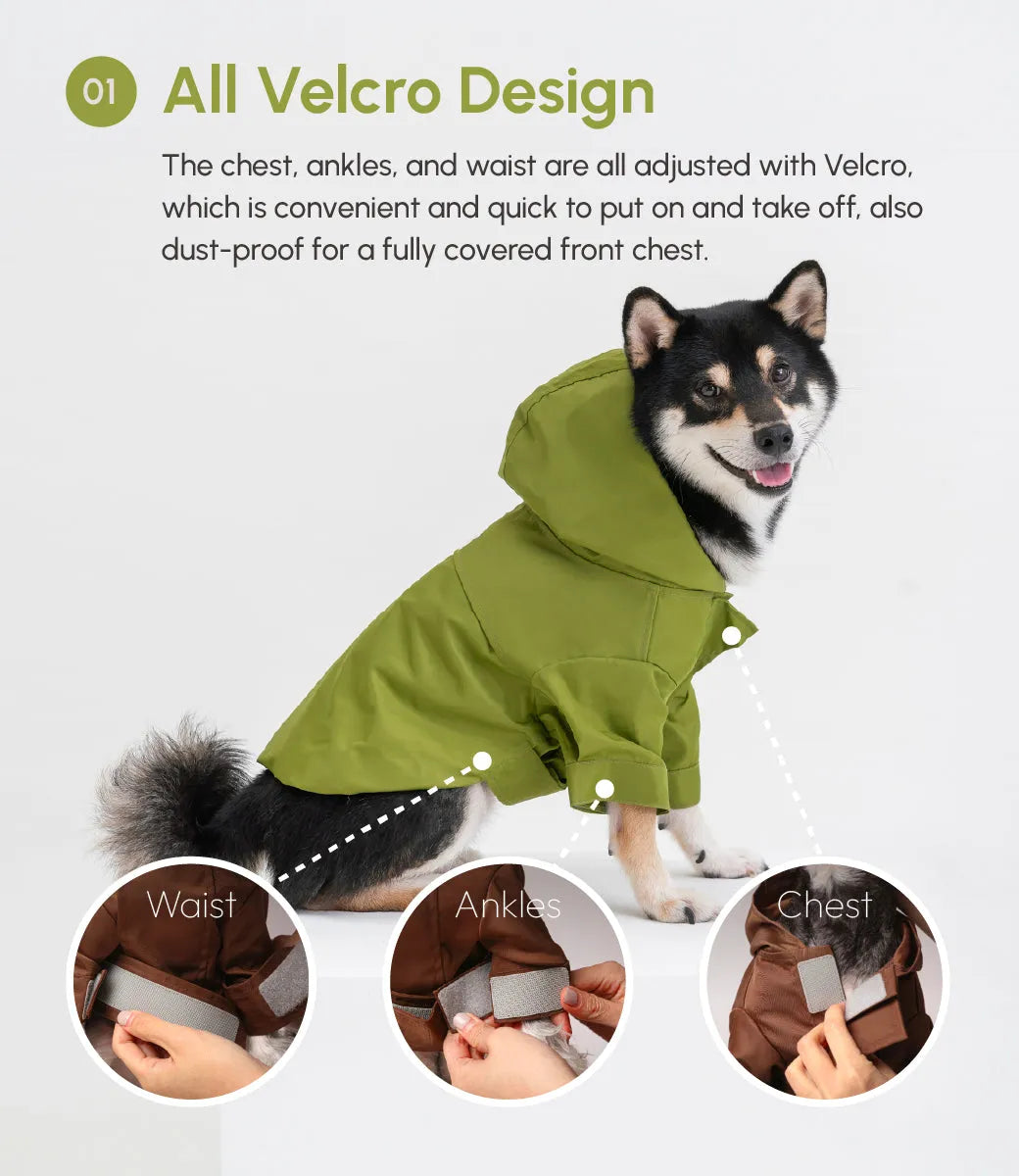 pehomnyc - Tribeca adjustable velcro raincoat - Olive