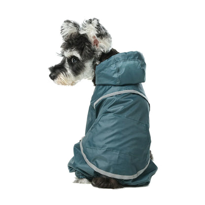pehomnyc - Ultralight Full covered hooded waterproof dog jacket - Blue