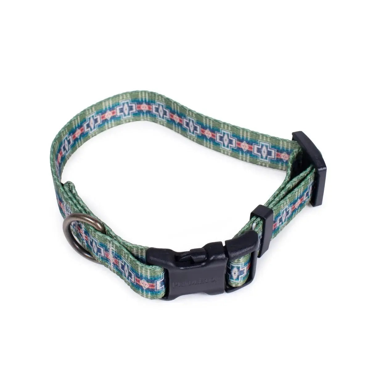 Pendleton Adventure dog collar in green with a durable buckle and adjustable fit for outdoor adventures