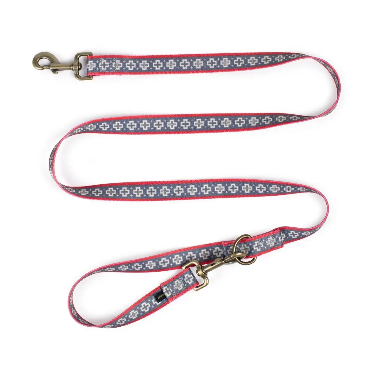 Pendleton Adventure dog leash in gray and pink with durable clip for outdoor use