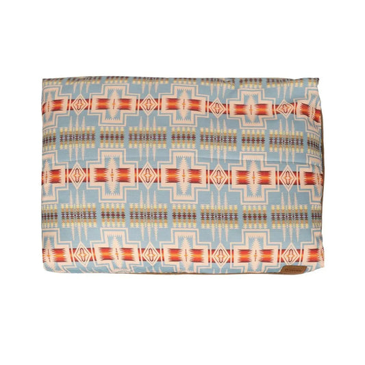 Pendleton dog bed all season with colorful geometric patterns for comfortable pet lounging