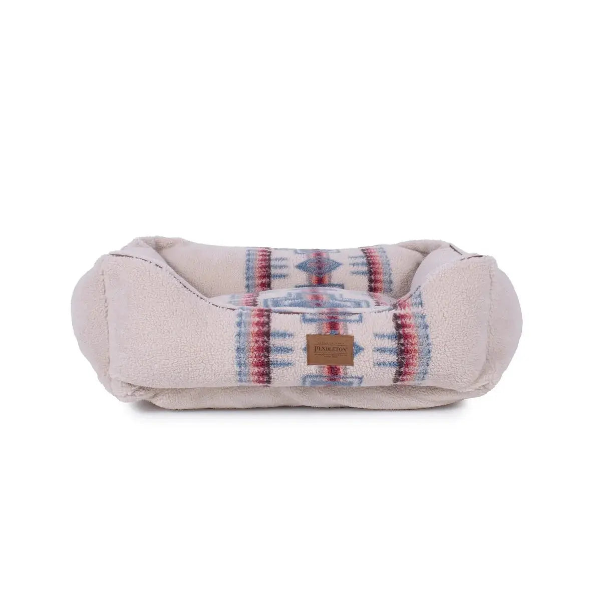 Pendleton dog bed in beige with stylish tribal pattern for comfortable pet lounging
