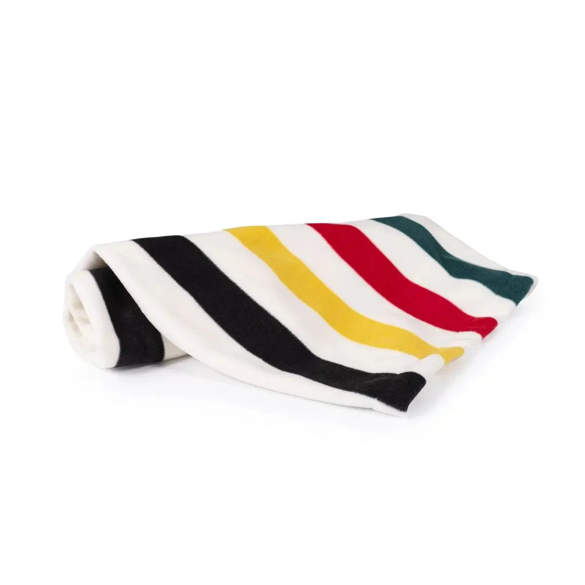 Pendleton dog crate blanket in multi-colored stripes, perfect for keeping your pet cozy and warm