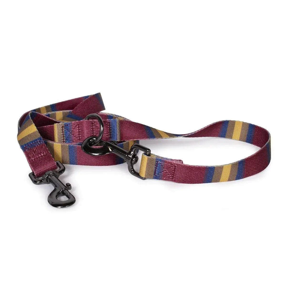 Pendleton National Park dog leash in red and yellow stripes with durable clip for pet safety
