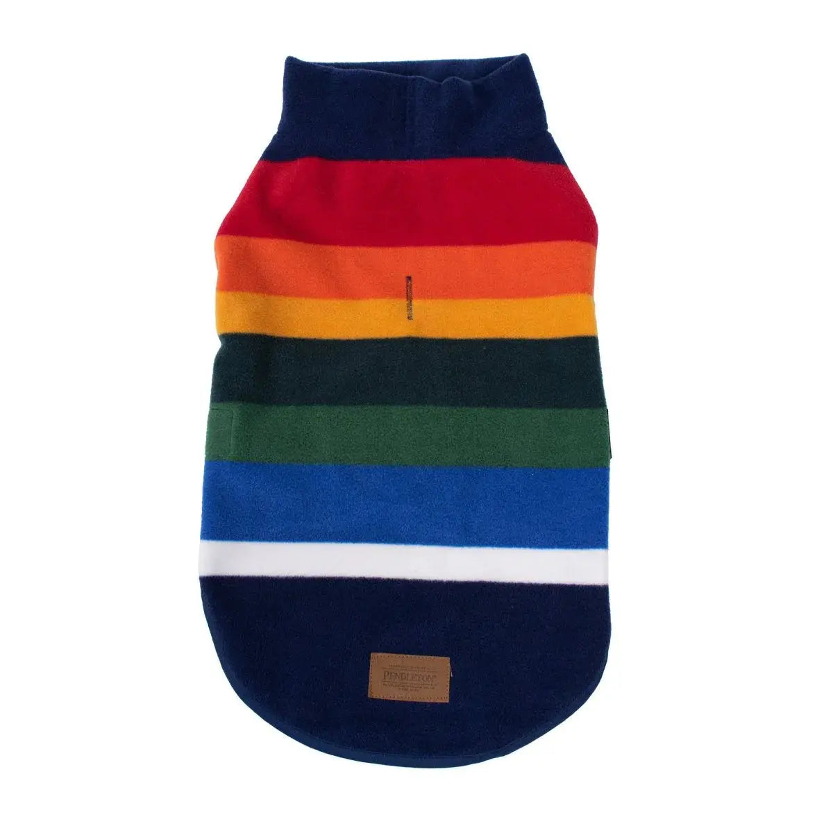 Pendleton National Park dog vest in vibrant striped colors for cozy outdoor adventures