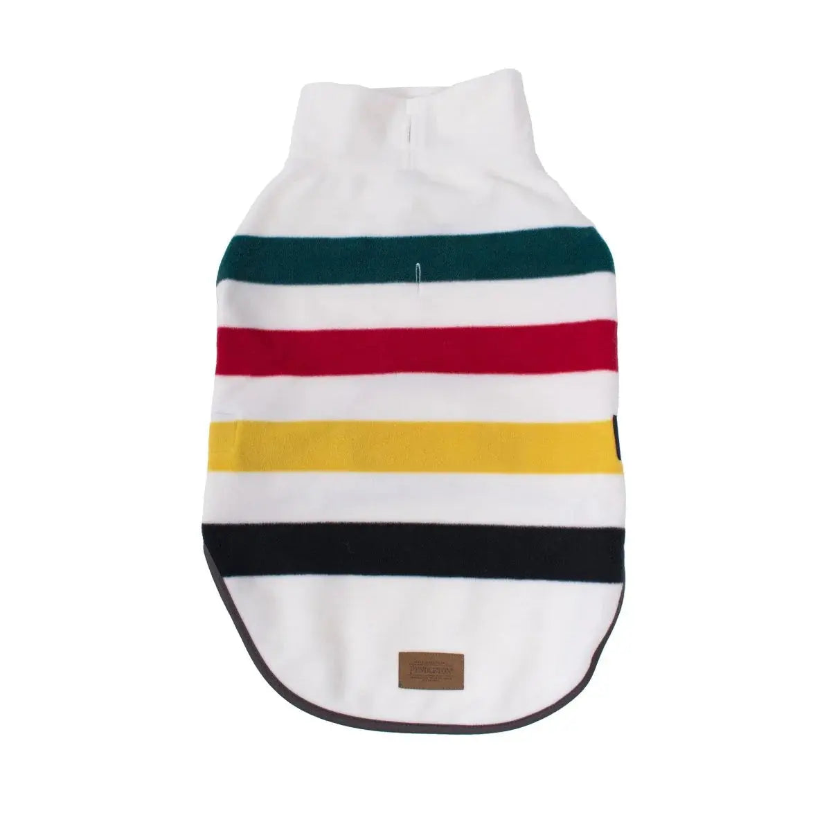 Pendleton National Park dog vest in white with colorful stripes for stylish canine warmth
