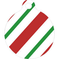 Peppermint Stick HD Dog ID Tag