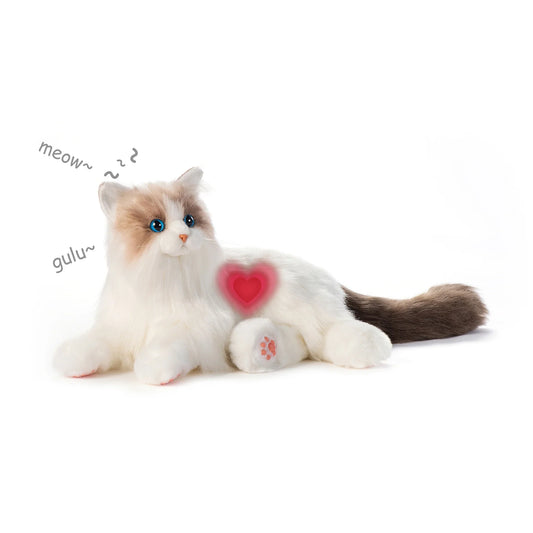 Percy Robot Cat Voice,Purring & Heartbeat for Comfort