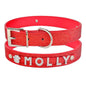 Purrfect Pet Kingdom Personalized Pet Collar - Sparkling Blue M Red Purrfect Pet Kingdom