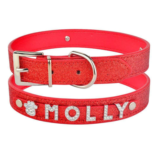 Purrfect Pet Kingdom Personalized Pet Collar - Sparkling Blue S Red Purrfect Pet Kingdom