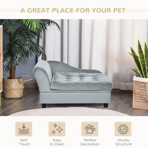 Purrfect Pet Kingdom pet bed with hidden compartment featuring soft touch and easy clean design