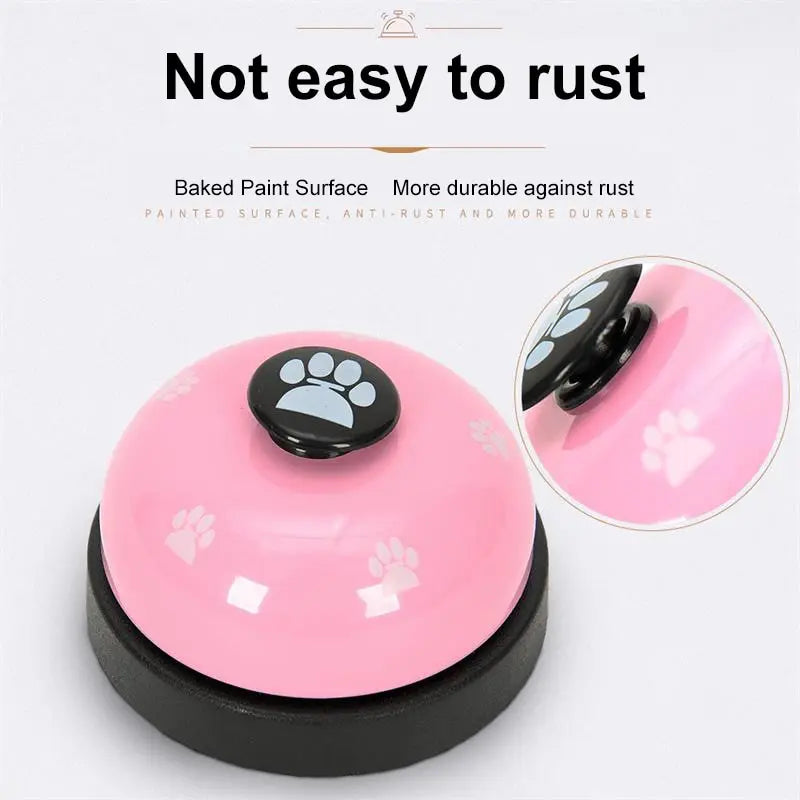 WTN Essentials Pet Behavior Training Bell in Pink with Durable Baked Paint Surface for Easy Training