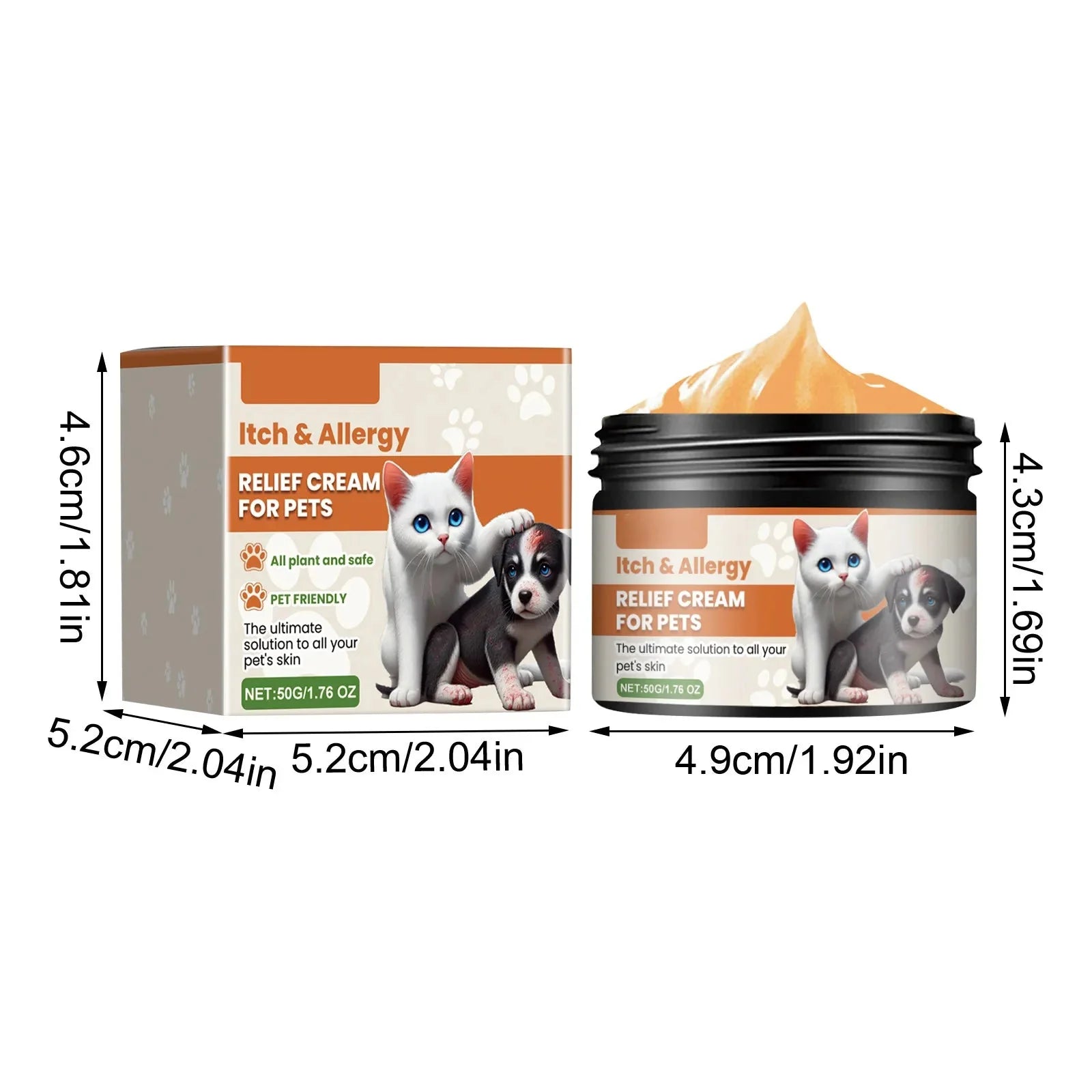 Purrfect Pet Kingdom dog and cat anti itch ointment in a cream jar for pet allergy relief