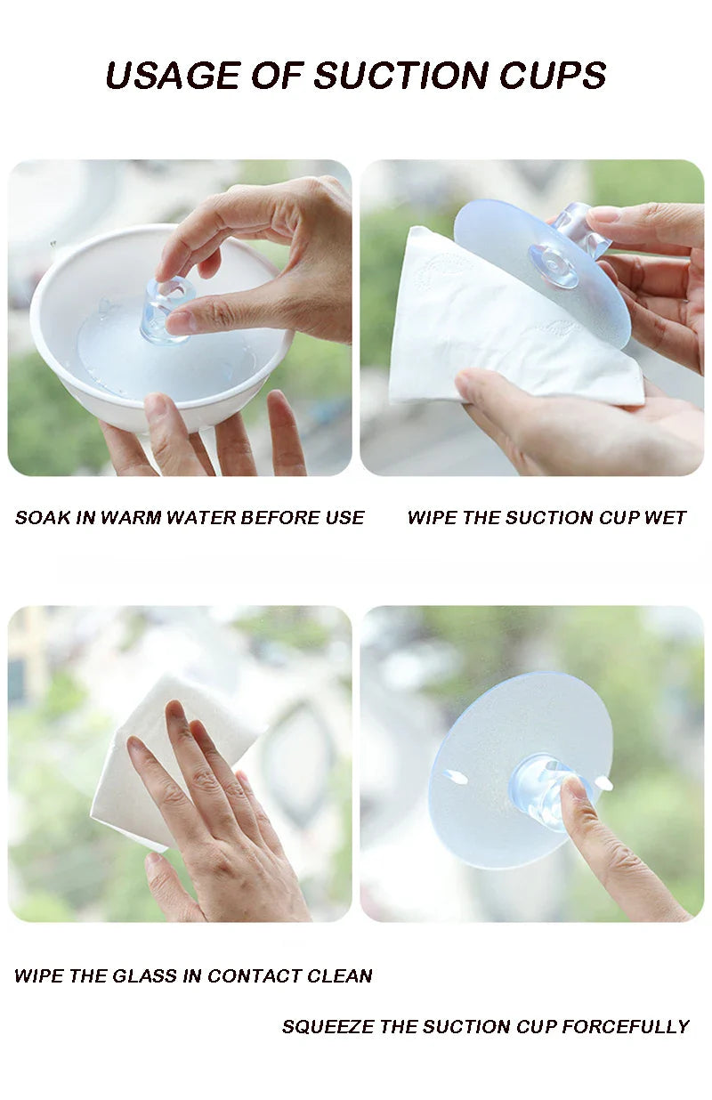 Instructions for using suction cups on a pet cat hammock with 20kg capacity, including soaking and cleaning steps