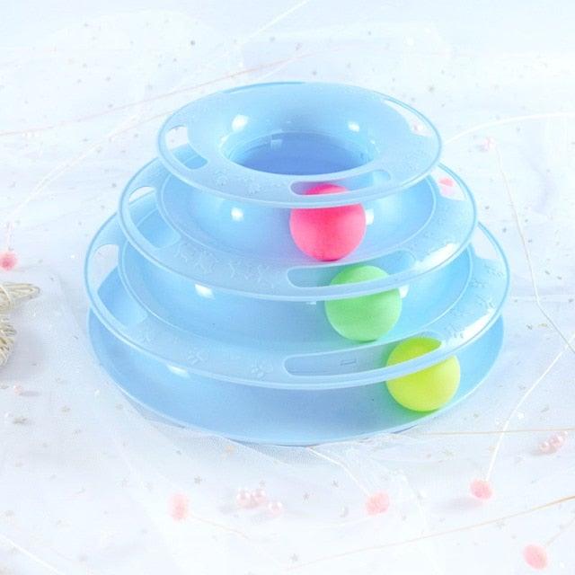 Pet Cat Toy Training Amusement Plate Kitten Tower Tracks Disc Cat
