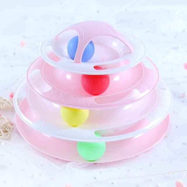 Pet Cat Toy Training Amusement Plate Kitten Tower Tracks Disc Cat