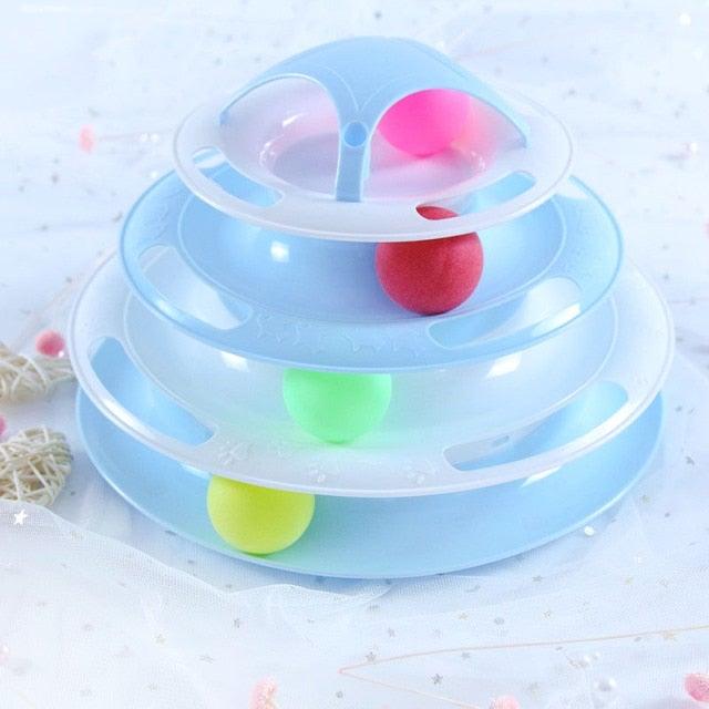 Pet Cat Toy Training Amusement Plate Kitten Tower Tracks Disc Cat
