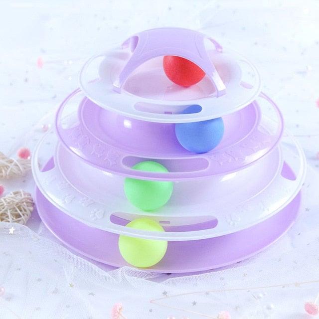 Pet Cat Toy Training Amusement Plate Kitten Tower Tracks Disc Cat