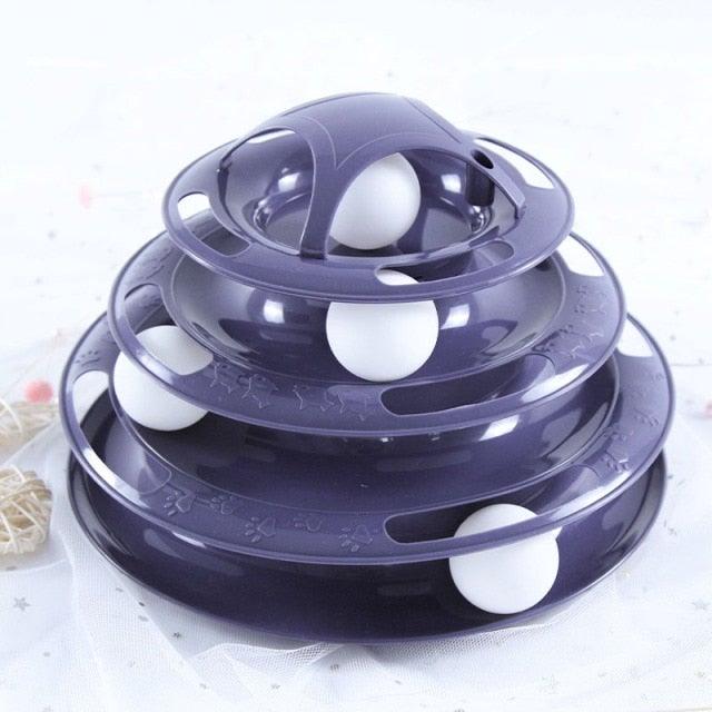 Pet Cat Toy Training Amusement Plate Kitten Tower Tracks Disc Cat