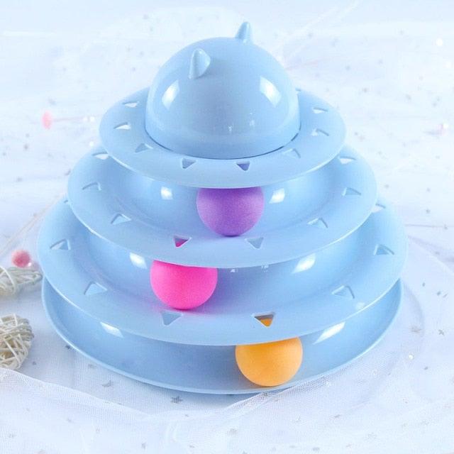 Pet Cat Toy Training Amusement Plate Kitten Tower Tracks Disc Cat