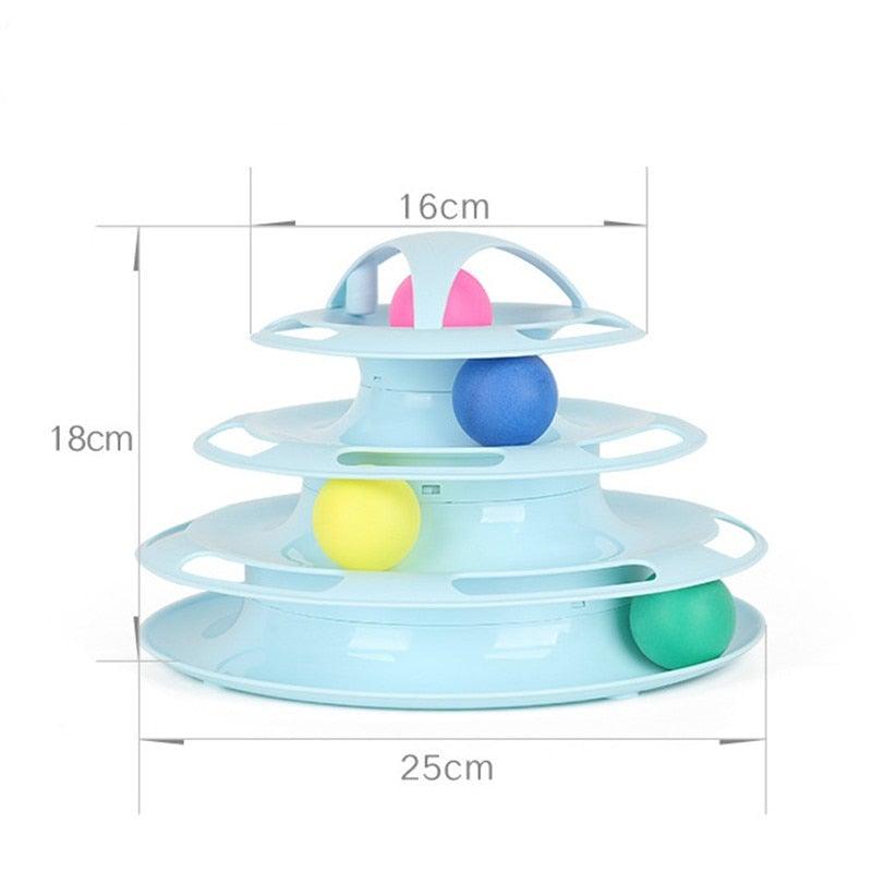 Pet Cat Toy Training Amusement Plate Kitten Tower Tracks Disc Cat