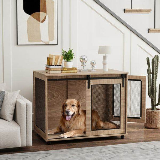 Purrfect Pet Kingdom Pet Crate with Sliding Door as picture Purrfect Pet Kingdom