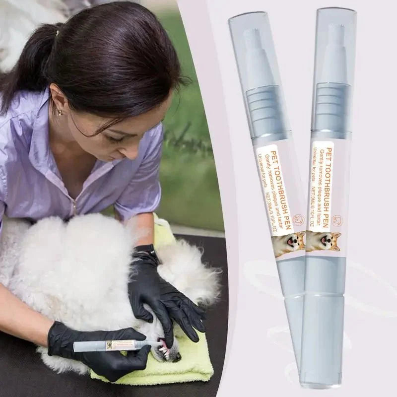 Pet dental care pen by Purrfect Pet Kingdom for effective pet dental care and hygiene