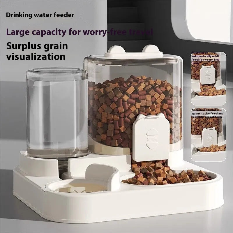 Automatic Drinking Water Feeder by Purrfect Pet Kingdom® in transparent, large capacity for dogs, perfect for travel use.