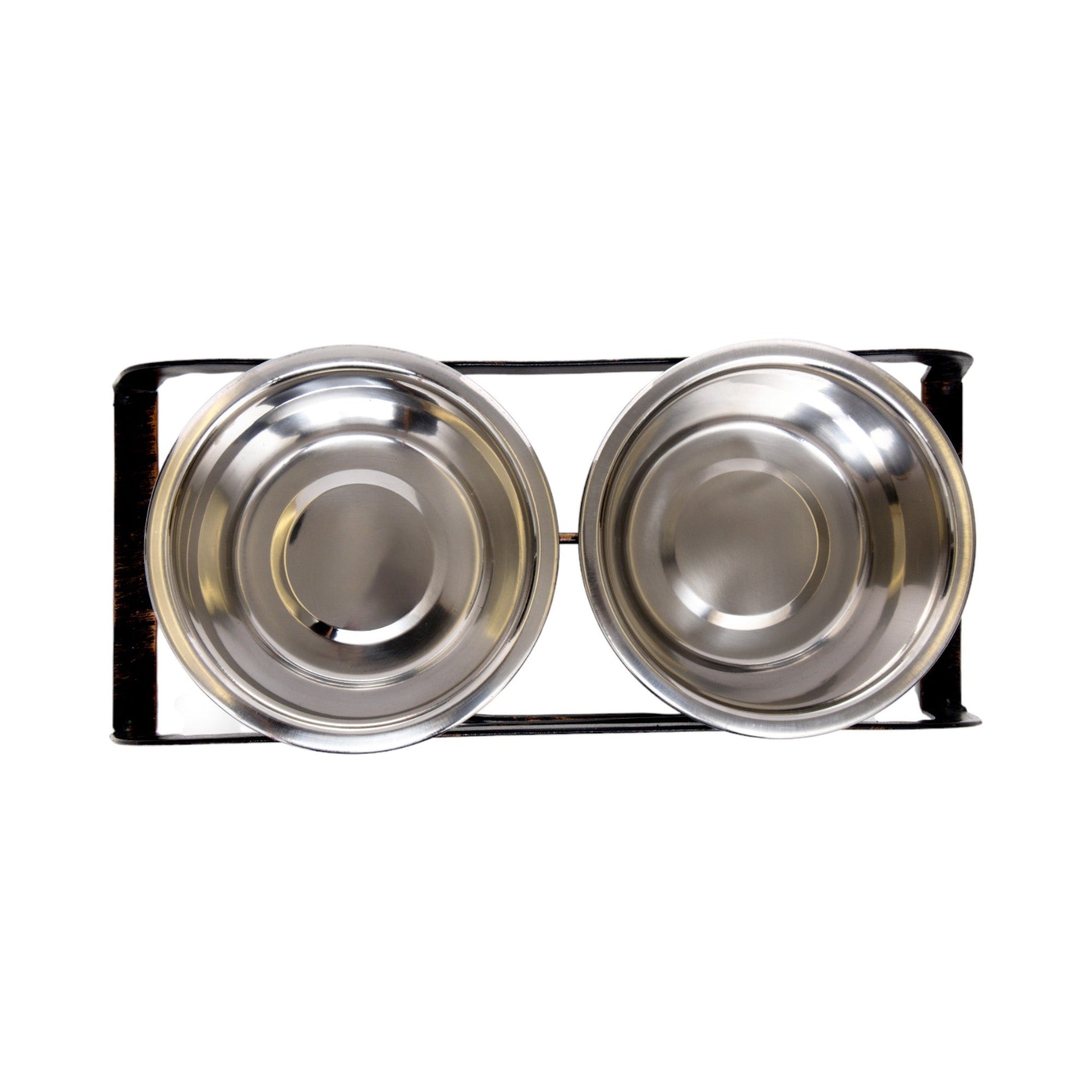 Purrfect Pet Kingdom Elevated Bowls with Stainless Steel Dishes for Raised Pet Bowls for Dogs