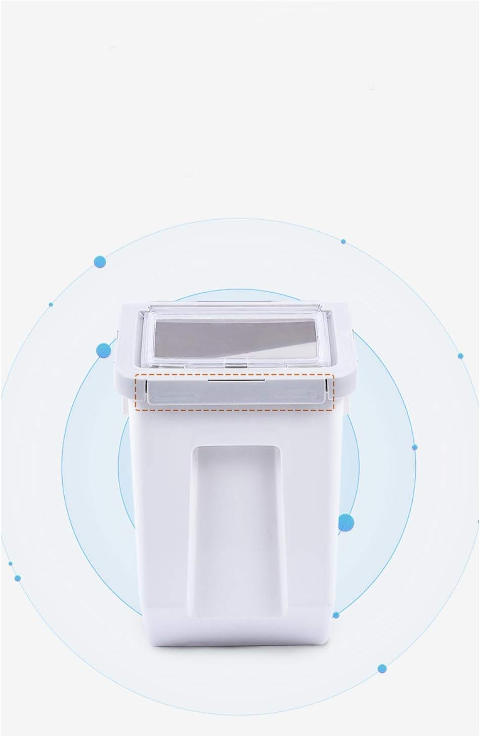 Purrfect Pet Kingdom pet food storage container for dry food with transparent lid for easy access