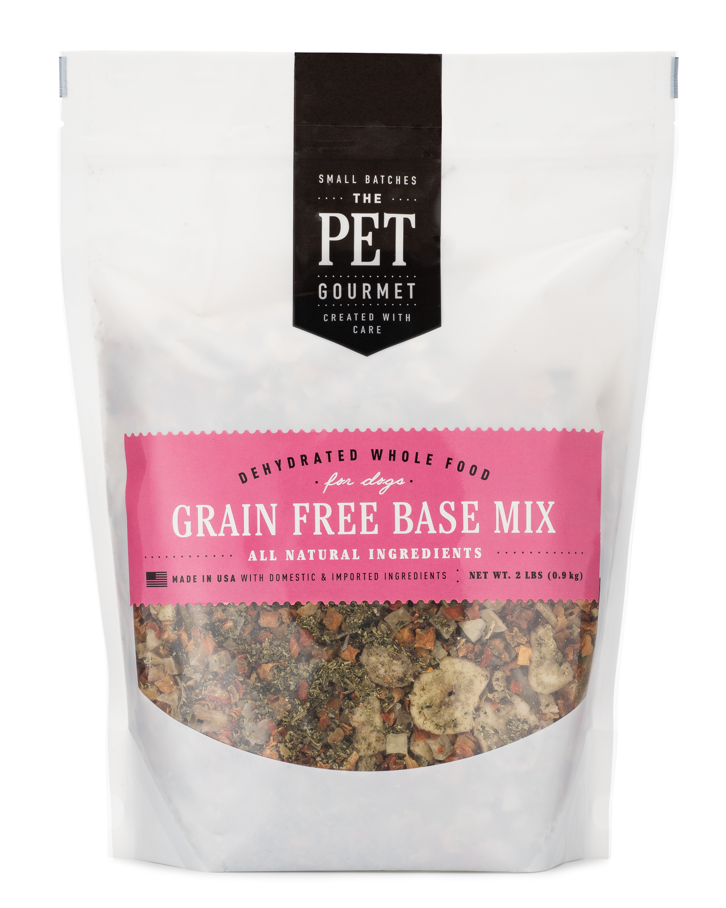 The Pet Gourmet grain free dog food premix made with all natural ingredients in a 1 lb bag