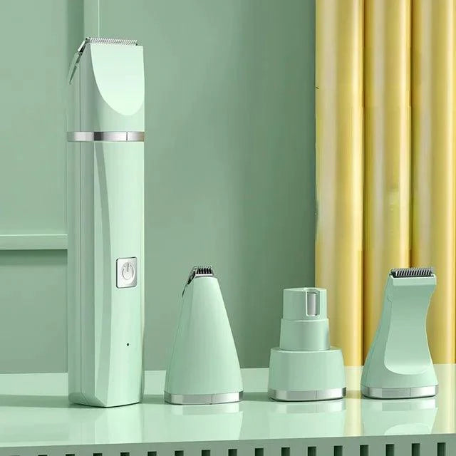 MANDOTOS pet grooming kit for dogs and cats includes a trimmer and multiple grooming attachments