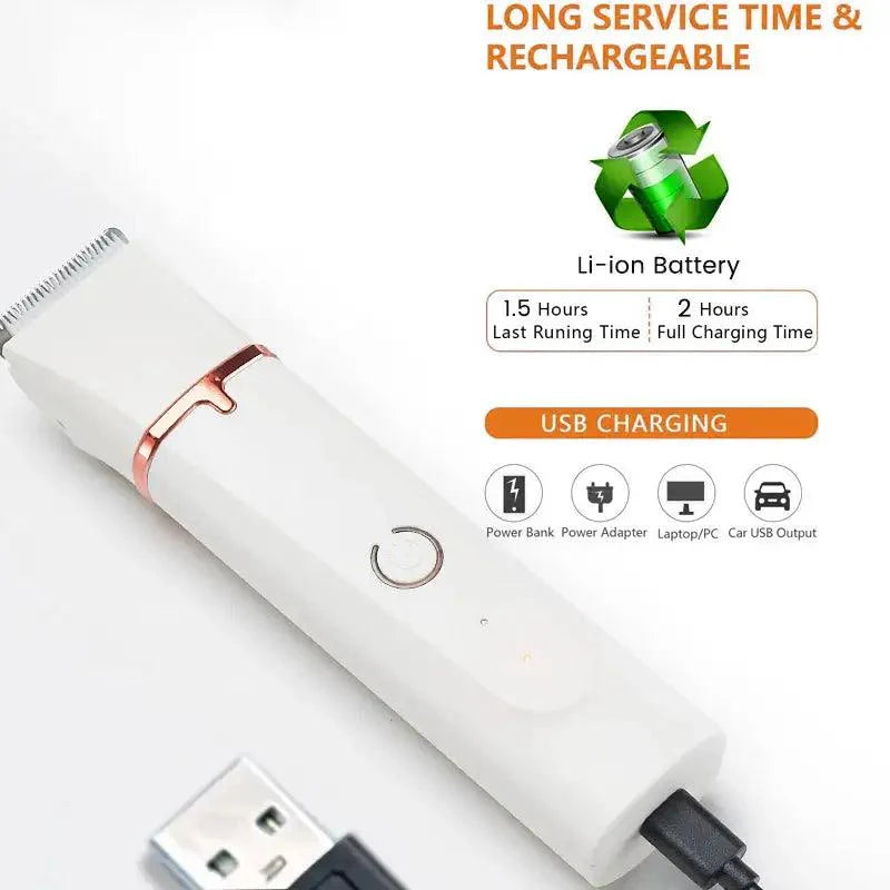 MANDOTOS pet grooming kit for dogs and cats with rechargeable battery and USB charging for convenience