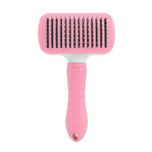Purrfect Pet Kingdom Pet Hair Remover Comb for Shedding Pink Square Fine Needle Purrfect Pet Kingdom