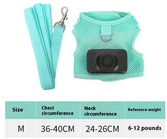 Mimarta breathable pet harness for summer in teal with adjustable strap for small dogs weighing 6-12 pounds