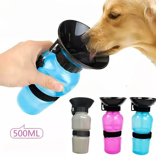 Purrfect Pet Kingdom 500ML Pet Hydration Bottle for Walks Blue Purrfect Pet Kingdom