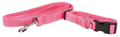 Pet Life - Aero Mesh 2-in-1 Adjustable Dog Leash and Collar Set Items - Dog Collars