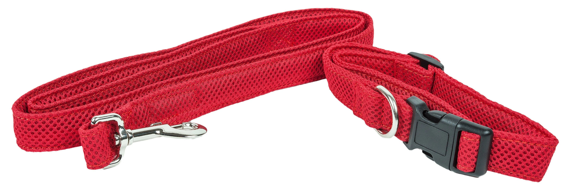 Pet Life - Aero Mesh 2-in-1 Adjustable Dog Leash and Collar Set Items - Dog Collars