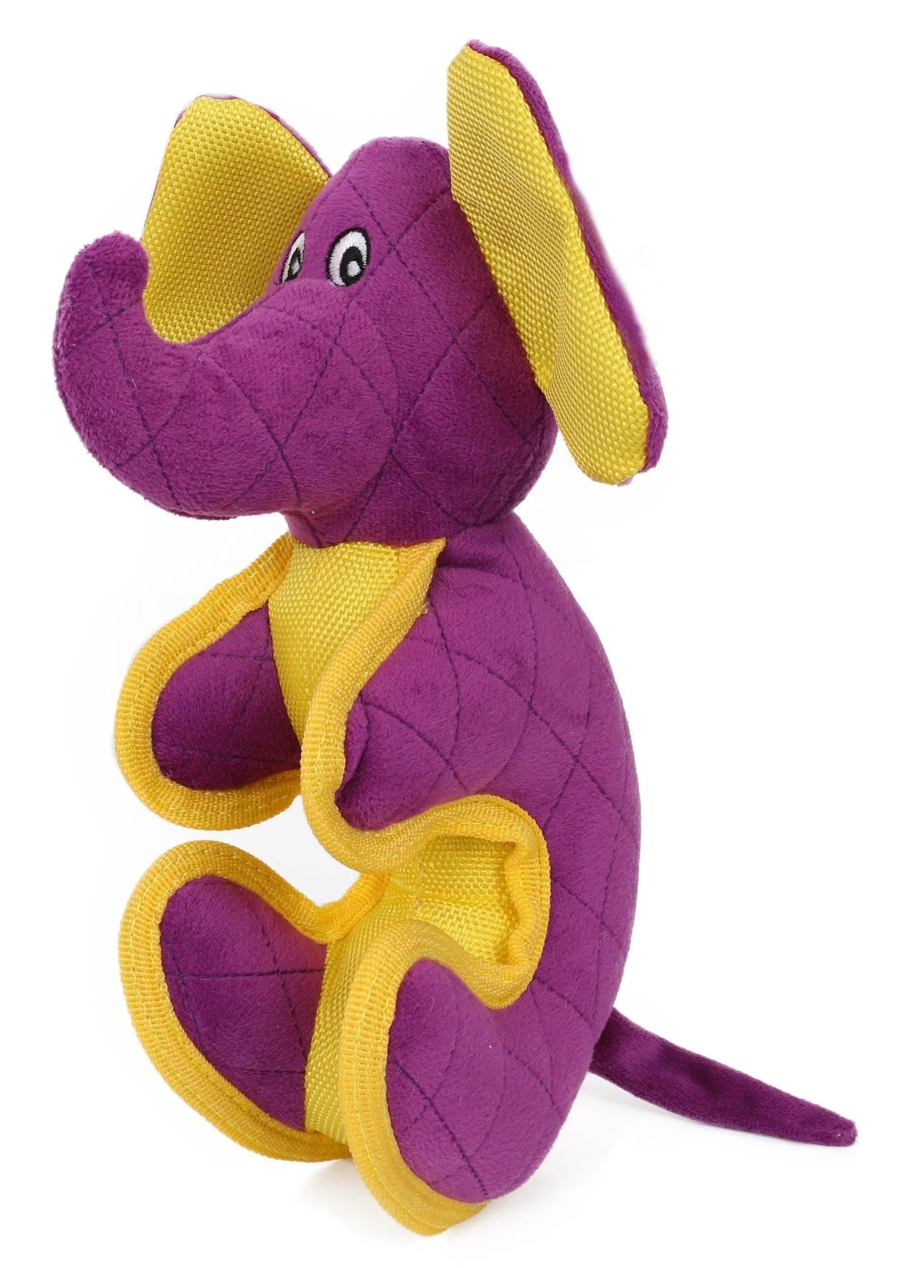 Pet Life ® 'Dino-Funimal' animated nylon plush squeaker dog toy in vibrant orange, perfect for playful dogs.