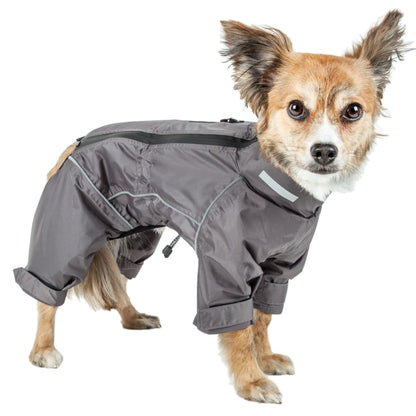 Pet Life - Dog Helios ® 'Hurricanine' Waterproof and Reflective Full Body Dog Coat - Apparel