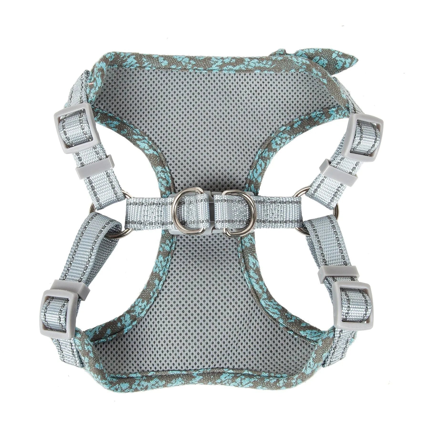 Blue Purrfect Pet Kingdom® Fidomite Breathable Mesh Adjustable Dog Harness in X-Small, perfect for small dogs, featuring a comfortable ...