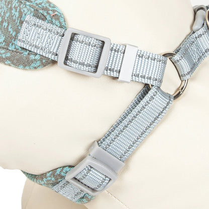 Blue Purrfect Pet Kingdom® Fidomite Breathable Mesh Adjustable Dog Harness in X-Small, perfect for small dogs, featuring a comfortable ...