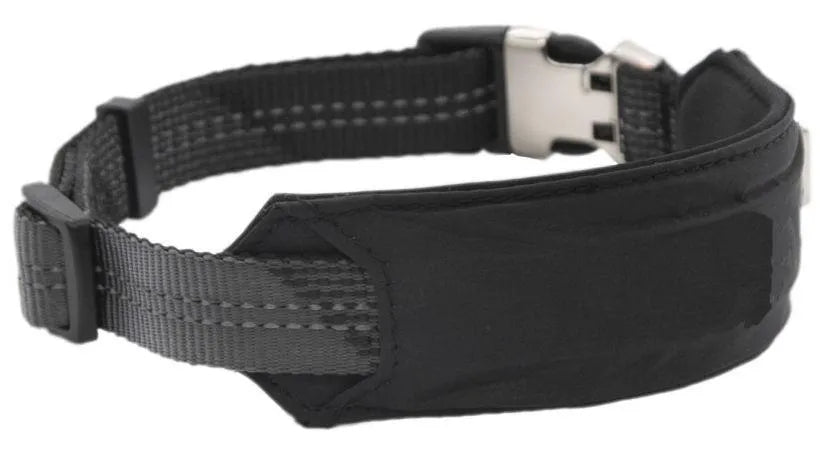 Pet Life ® 'Geo-prene' 2-in-1 Shock Absorbing Neoprene Padded Reflective Dog Leash and Collar in black, available in small...