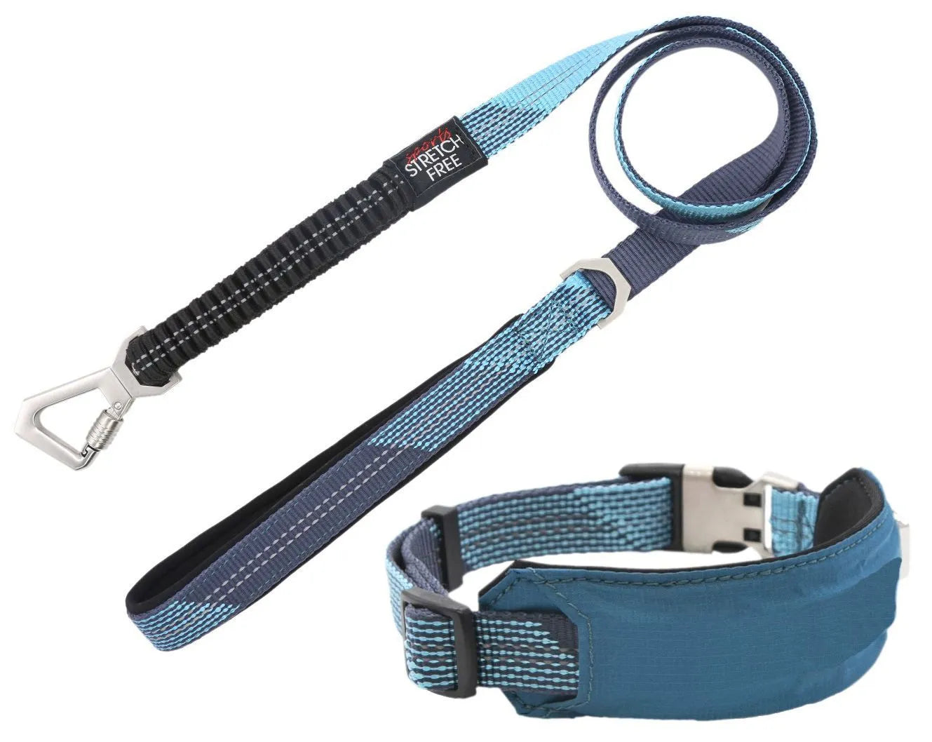 Pet Life - Geo-prene 2-in-1 Reflective Padded Dog Leash Set for Pets - Pet Collars & Harnesses