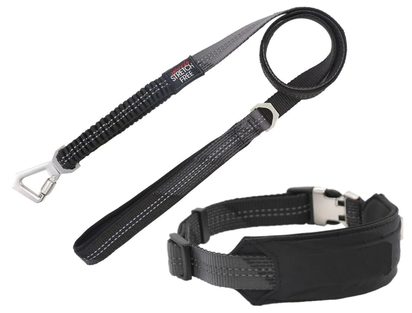 Pet Life - Geo-prene 2-in-1 Reflective Padded Dog Leash Set for Pets - Pet Collars & Harnesses