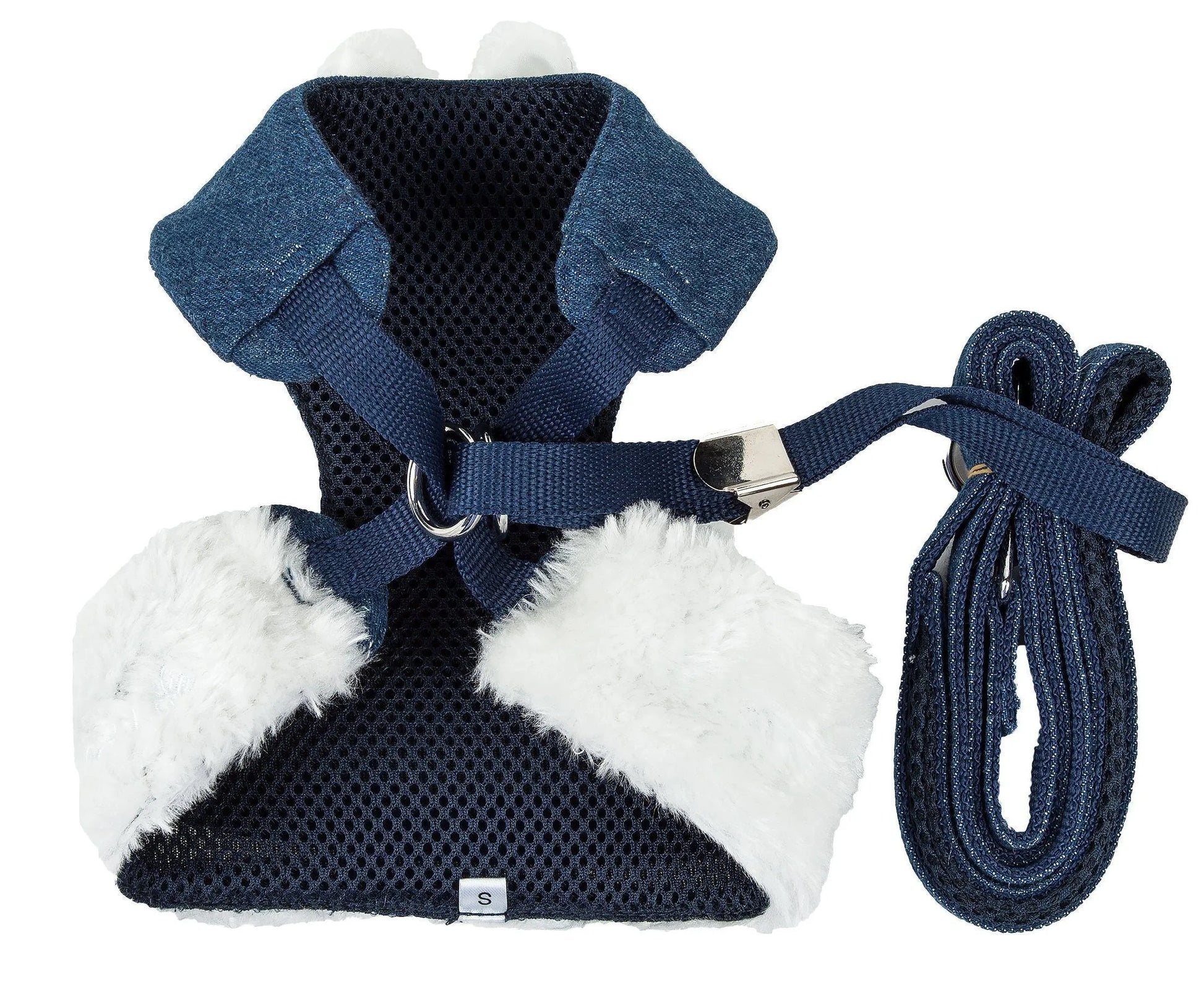 Pet Life - Luxe Pom Draper 2-In-1 Adjustable Dog Harness and Leash Set - Dog Collars
