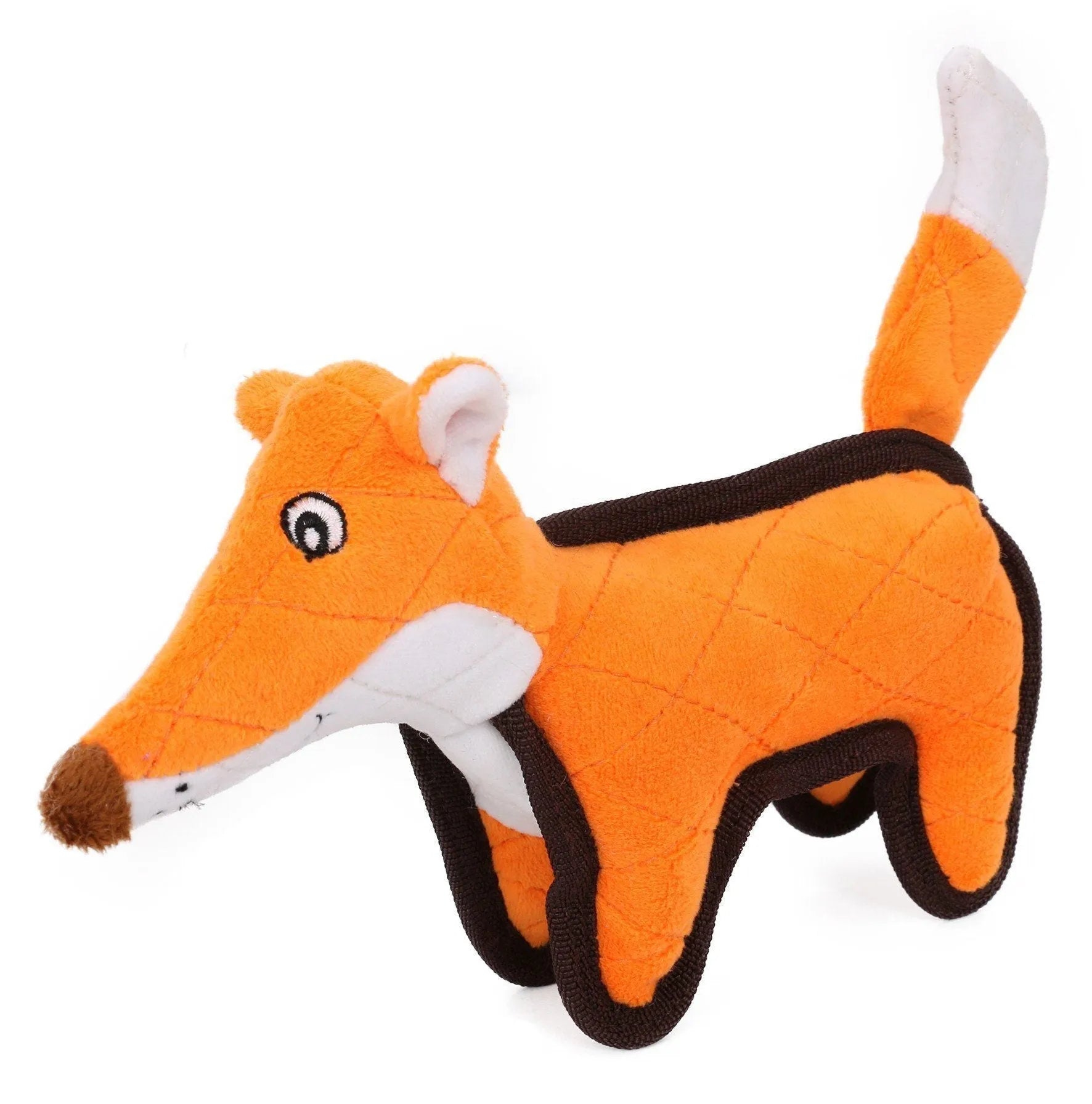 Purrfect Pet Kingdom ® Foxy-Tail' Animated Nylon Quilted Squeaker Plush Dog Toy - Dog Toys