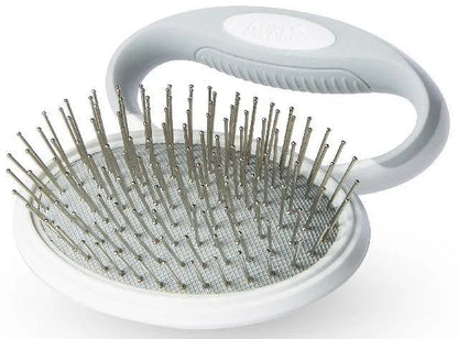 Purrfect Pet Kingdom ® Gyrater' Travel Swivel Pet Grooming Pin Brush - Pet Combs & Brushes