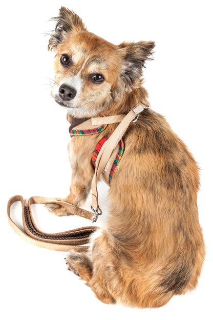 Purrfect Pet Kingdom ®Luxe 'Dapperbone' 2-In-1 Adjustable Fashion Dog Harness and Leash - Collars, Harnesses and Leashes